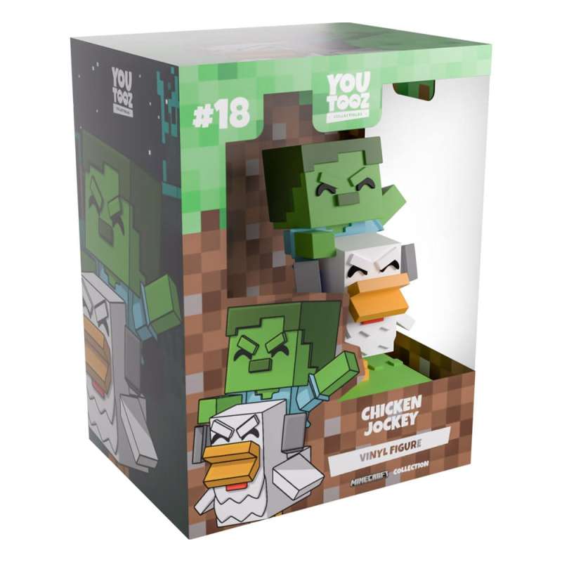 SPOTT-GR Minecraft - Φιγούρα Βινυλίου Chicken Jockey με Ύψος 12cm