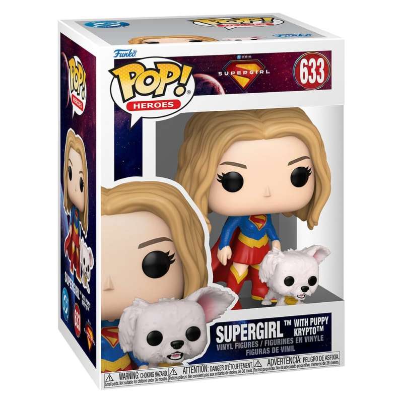 SPOTT-GR Supergirl (2026) POP! Heroes - Φιγούρα Βινυλίου Supergirl with Puppy Krypto με Ύψος 9cm