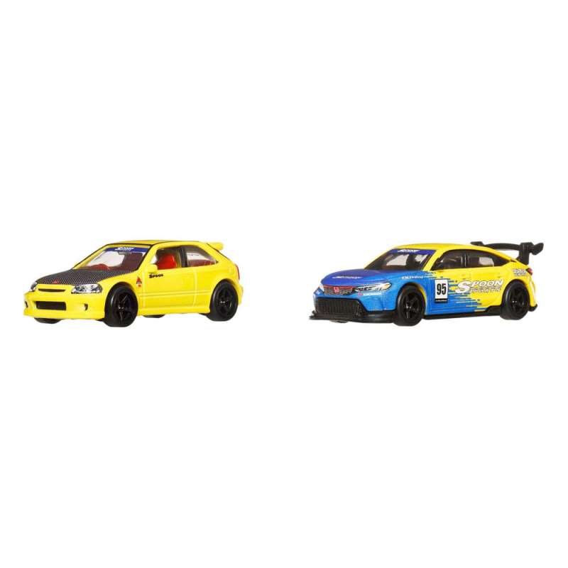 SPOTT-GR Hot Wheels Premium Car Culture - Μινιατούρες Οχημάτων (Αναλογία 1/64) '99 Honda Civic Type R (EK9) & Honda Civic Type R (2-Pack)