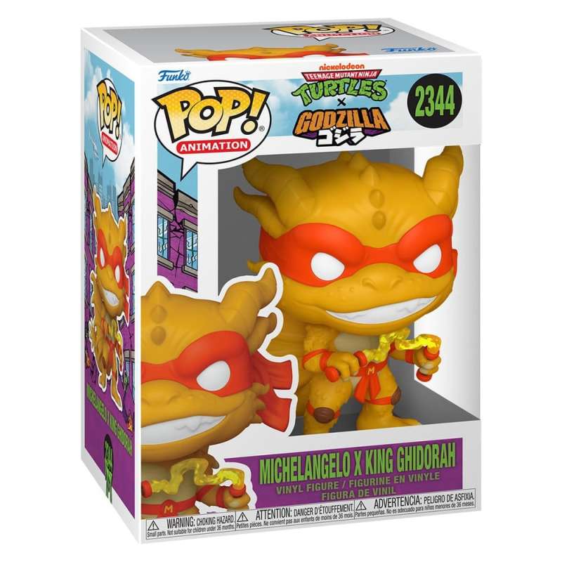 SPOTT-GR Godzilla x Turtles POP! Animation - Φιγούρα Βινυλίου Michelangelo X Ghidorah Μεγέθους 9cm