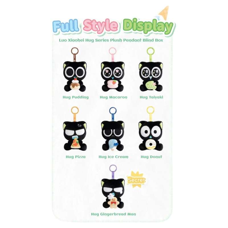 SPOTT-GR Luo Xiaohei - Μίνι Φιγούρες Hug Plush Pendant Series Μεγέθους 10cm Display (Σετ 6 Τεμάχια)