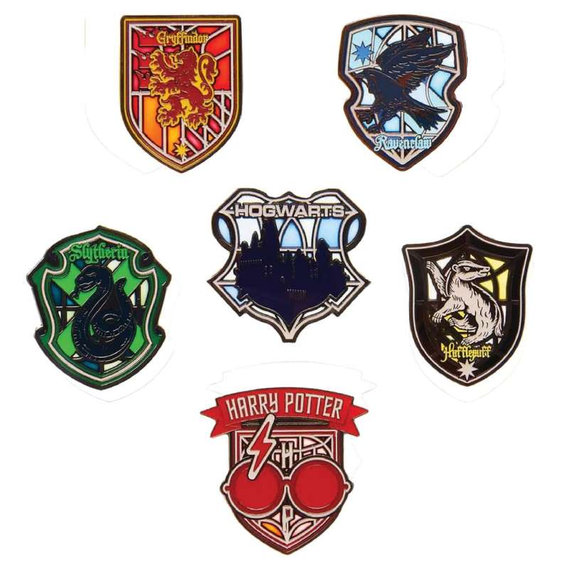SPOTT-GR Harry Potter Loungefly - Καρφίτσες Stained Glass Display (Σετ 12 Τεμάχια)