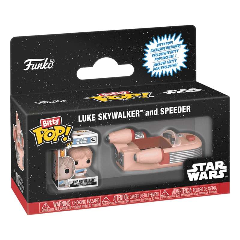 SPOTT-GR Star Wars Bitty POP! Rides - Φιγούρα Βινυλίου Luke Skywalker and Speeder