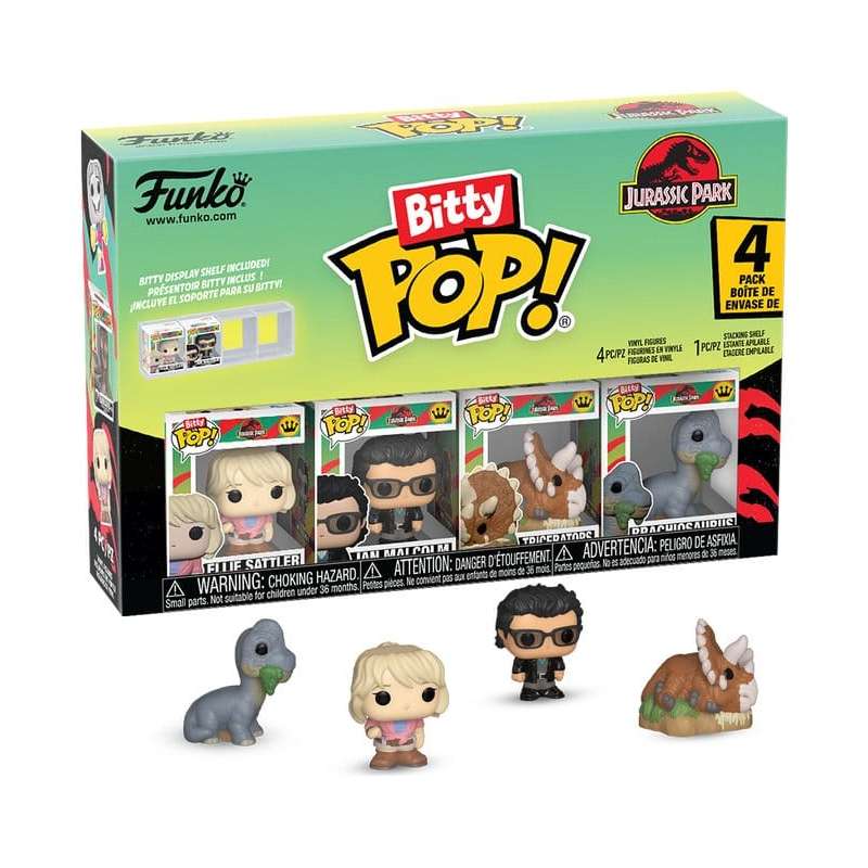 SPOTT-GR Jurassic Park Bitty POP! - Φιγούρες Βινυλίου 4-Pack Triceratops Μεγέθους 2.5cm