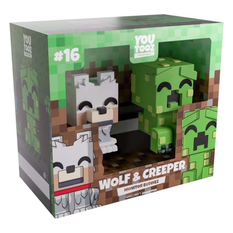 SPOTT-GR Minecraft - Φιγούρες Βινυλίου Wolf and Creeper Monitor Buddiez