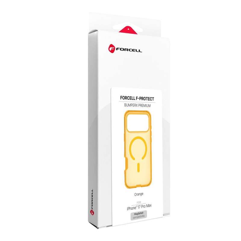 SPOTT-GR Forcell F-Protect BumperX Premium - Θήκη για Apple iPhone 17 Pro Max με Υποστήριξη MagSafe σε Πορτοκαλί Χρώμα