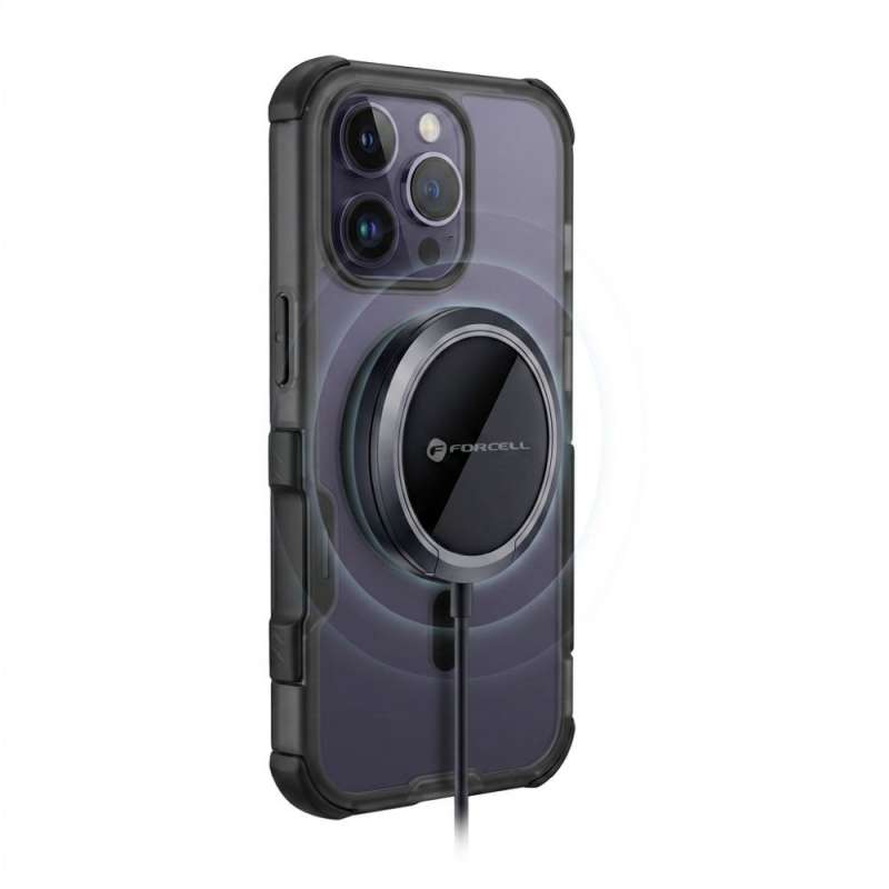 SPOTT-GR Forcell F-Protect BumperX Premium - Θήκη για Apple iPhone 16 Pro με Υποστήριξη MagSafe σε Μαύρο Χρώμα
