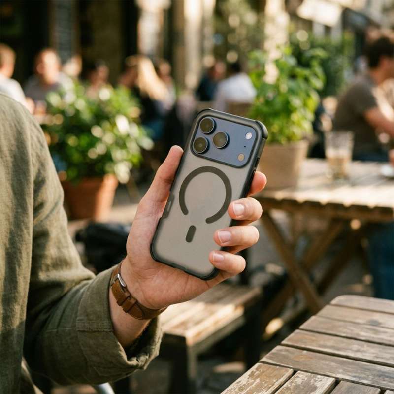 SPOTT-GR Forcell F-Protect BumperX Premium - Θήκη για Apple iPhone 16 Pro με Υποστήριξη MagSafe σε Μαύρο Χρώμα