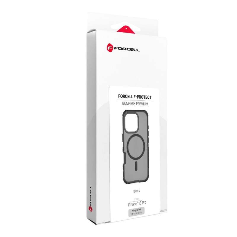 SPOTT-GR Forcell F-Protect BumperX Premium - Θήκη για Apple iPhone 16 Pro με Υποστήριξη MagSafe σε Μαύρο Χρώμα