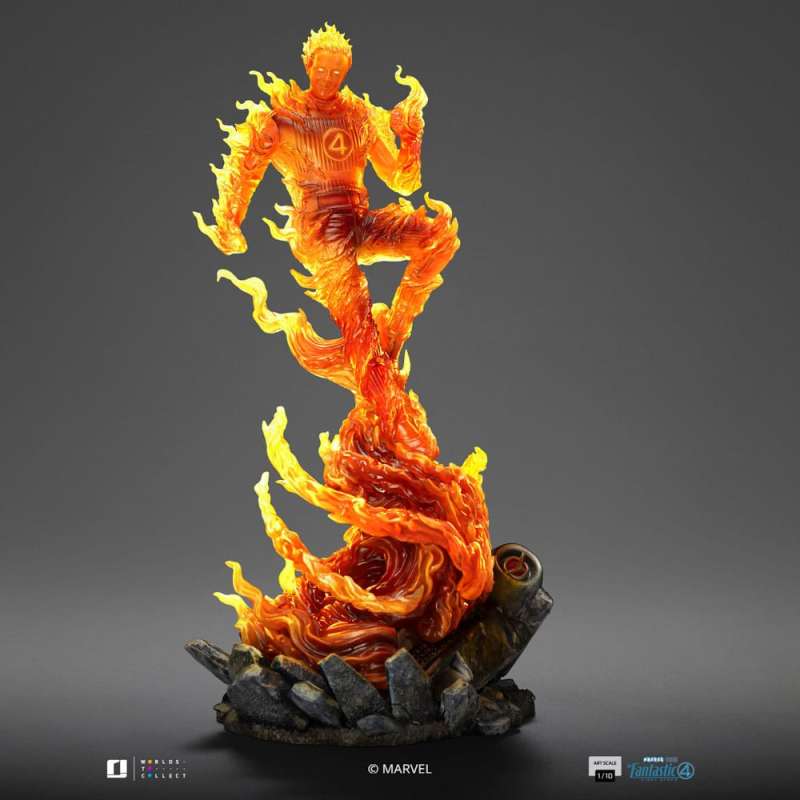 SPOTT-GR Fantastic Four Art Scale - Φιγούρα (Αναλογία 1/10) Human Torch Μεγέθους 30cm
