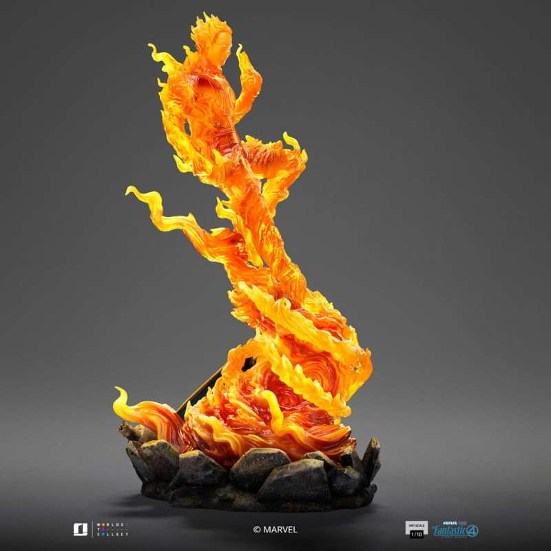 SPOTT-GR Fantastic Four Art Scale - Φιγούρα (Αναλογία 1/10) Human Torch Μεγέθους 30cm