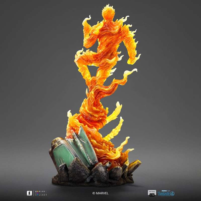 SPOTT-GR Fantastic Four Art Scale - Φιγούρα (Αναλογία 1/10) Human Torch Μεγέθους 30cm
