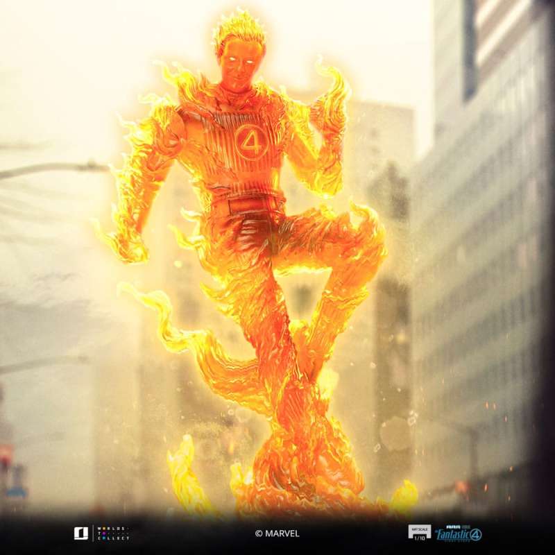 SPOTT-GR Fantastic Four Art Scale - Φιγούρα (Αναλογία 1/10) Human Torch Μεγέθους 30cm