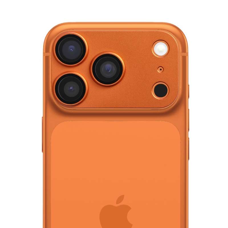 SPOTT-GR AR+AF Full Metal - Προστατευτικό Τζαμάκι Κάμερας για Apple iPhone 17 Pro σε Πορτοκαλί Χρώμα