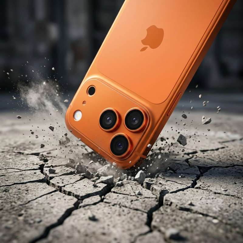 SPOTT-GR AR+AF Full Metal - Προστατευτικό Τζαμάκι Κάμερας για Apple iPhone 17 Pro σε Πορτοκαλί Χρώμα