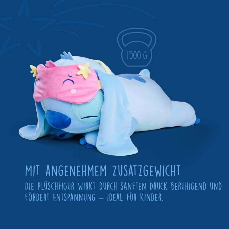 SPOTT-GR Disney Snuglets Wellbeing Heavy - Λούτρινο Stitch Μεγέθους 40cm