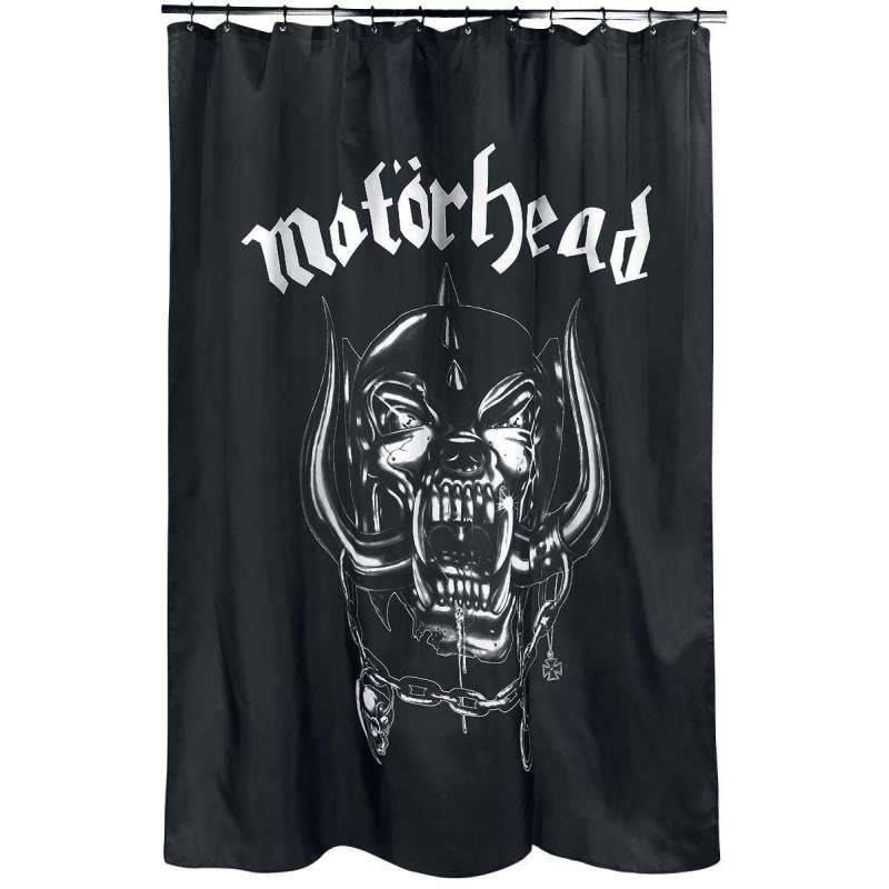 SPOTT-GR Motörhead - Κουρτίνα Μπάνιου Motörhead Warpig Logo σε Μαύρο Χρώμα