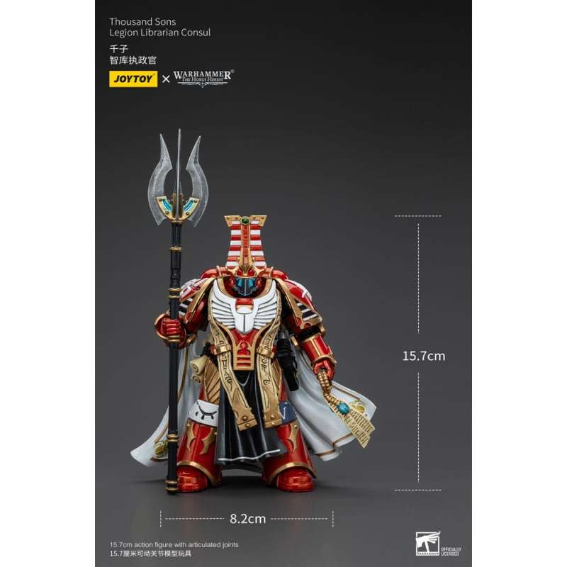 SPOTT-GR Warhammer The Horus Heresy - Φιγούρα Δράσης (Αναλογία 1/18) Thousand Sons Legion Librarian Consut Μεγέθους 16cm