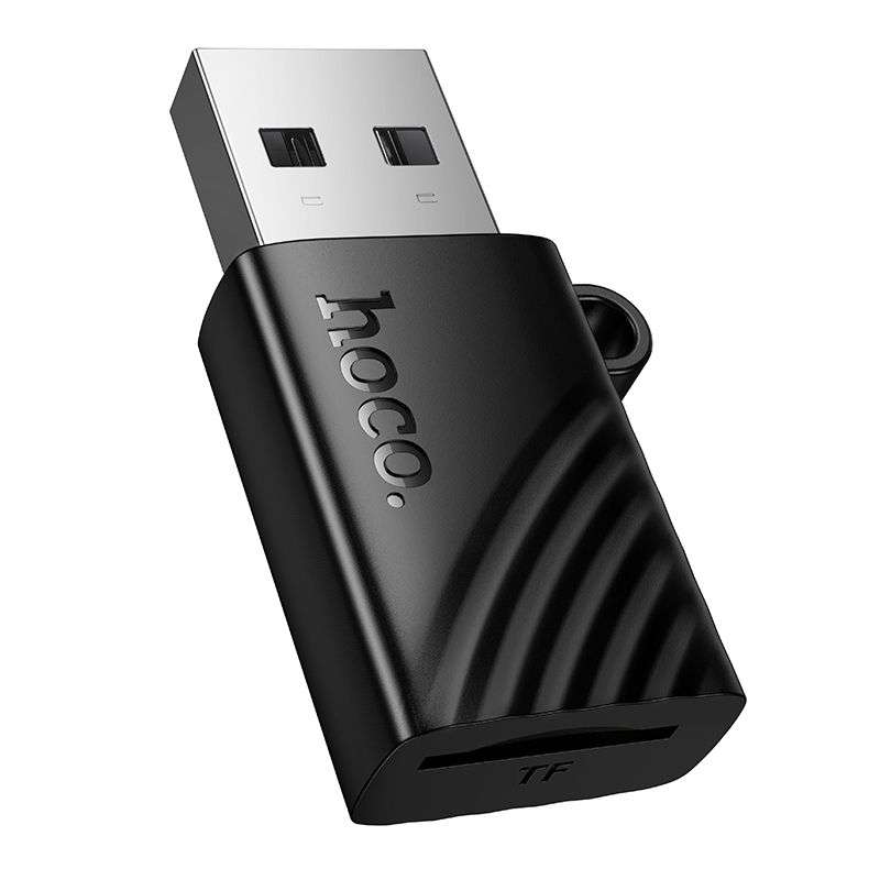 SPOTT-GR Hoco HB53 - Αναγνώστης Καρτών Μνήμης MicroSD με Υποδοχή USB-A σε Μαύρο Χρώμα