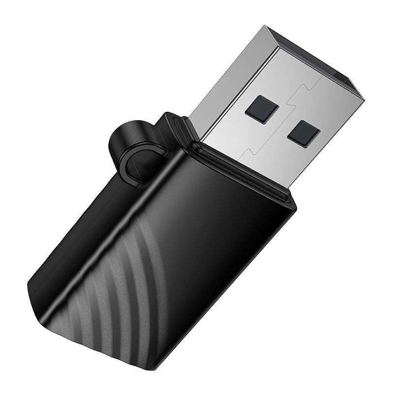 SPOTT-GR Hoco HB53 - Αναγνώστης Καρτών Μνήμης MicroSD με Υποδοχή USB-A σε Μαύρο Χρώμα