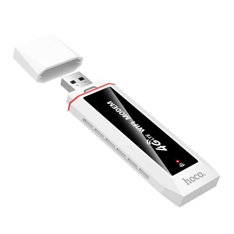 SPOTT-GR Hoco HI43 - Φορητό 4G / LTE Router με WiFi 6 και Υποδοχή USB-A σε Άσπρο Χρώμα