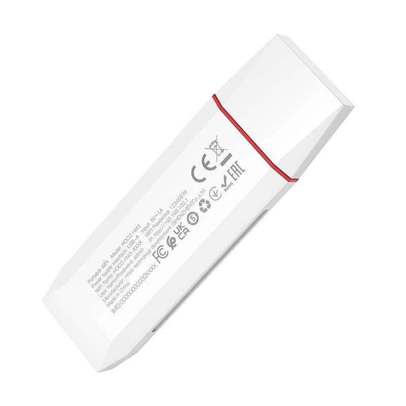 SPOTT-GR Hoco HI43 - Φορητό 4G / LTE Router με WiFi 6 και Υποδοχή USB-A σε Άσπρο Χρώμα