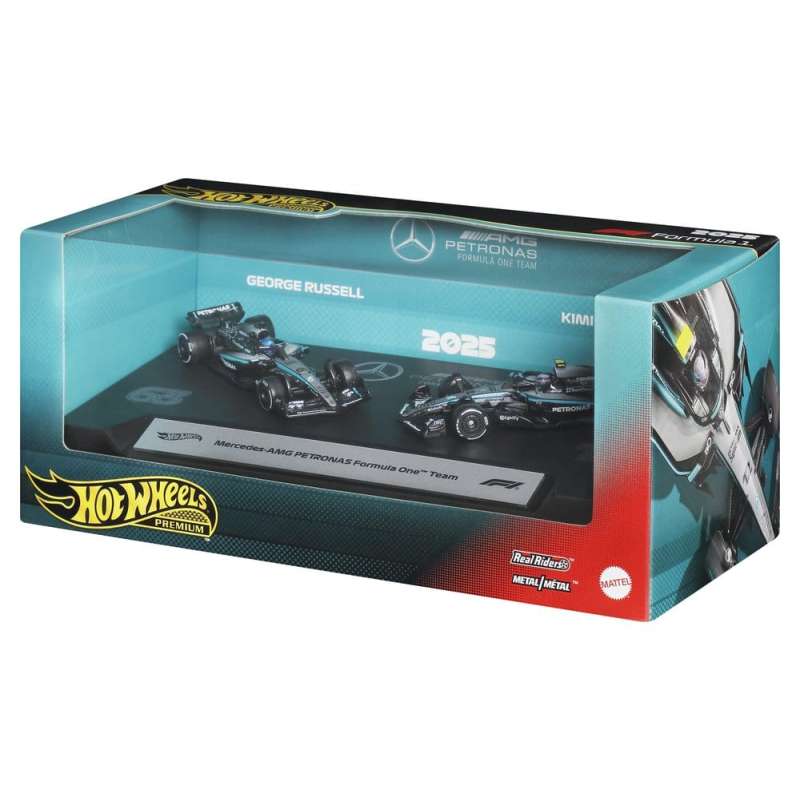 SPOTT-GR Formula 1 Hot Wheels Premium - Die-Cast Οχήματα (Αναλογία 1/64) Team Mercedes-AMG PETRONAS (2-Pack)
