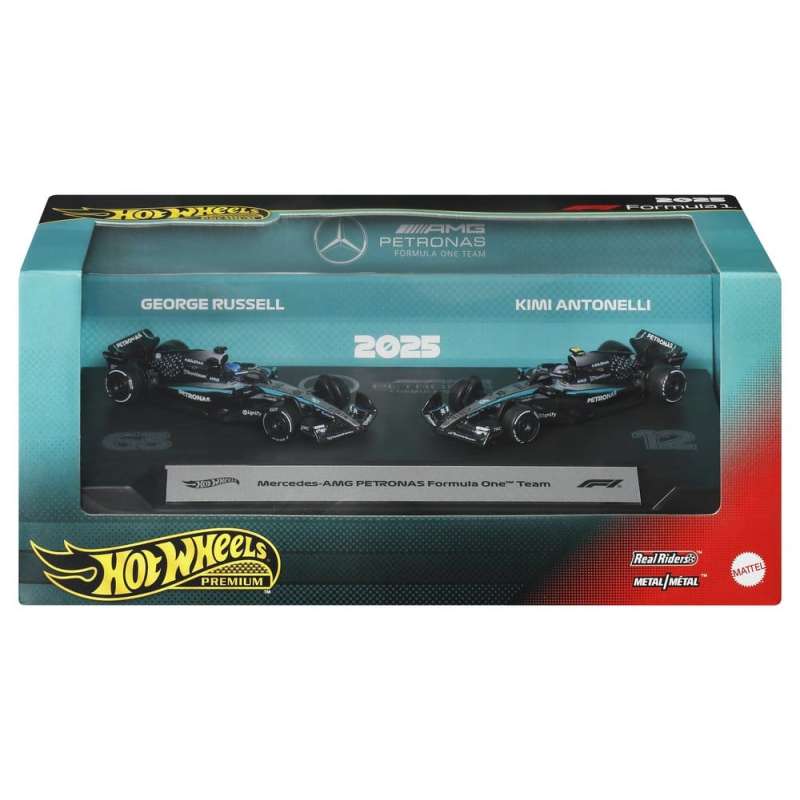 SPOTT-GR Formula 1 Hot Wheels Premium - Die-Cast Οχήματα (Αναλογία 1/64) Team Mercedes-AMG PETRONAS (2-Pack)