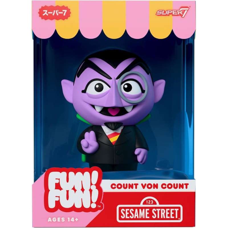 SPOTT-GR Sesame Street Fun! Fun! - Φιγούρα Βινυλίου Count von Count (Wave 01) Μεγέθους 18cm