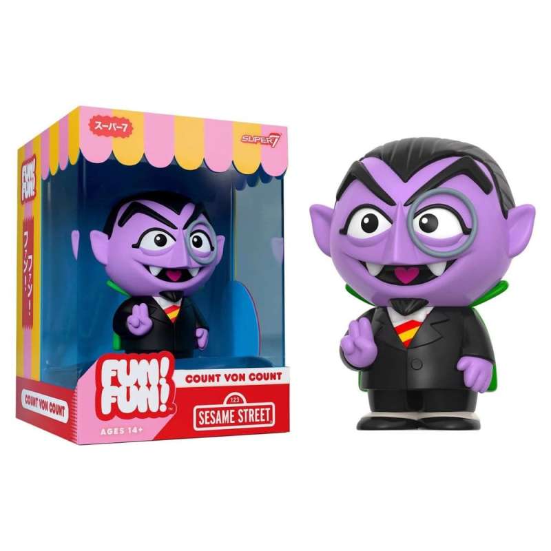 SPOTT-GR Sesame Street Fun! Fun! - Φιγούρα Βινυλίου Count von Count (Wave 01) Μεγέθους 18cm