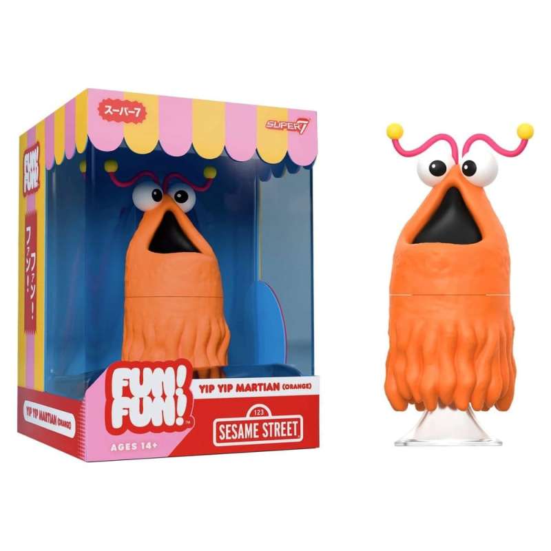 SPOTT-GR Sesame Street Fun! Fun! - Φιγούρα Βινυλίου Yip Yip Martian (Orange) Μεγέθους 18cm