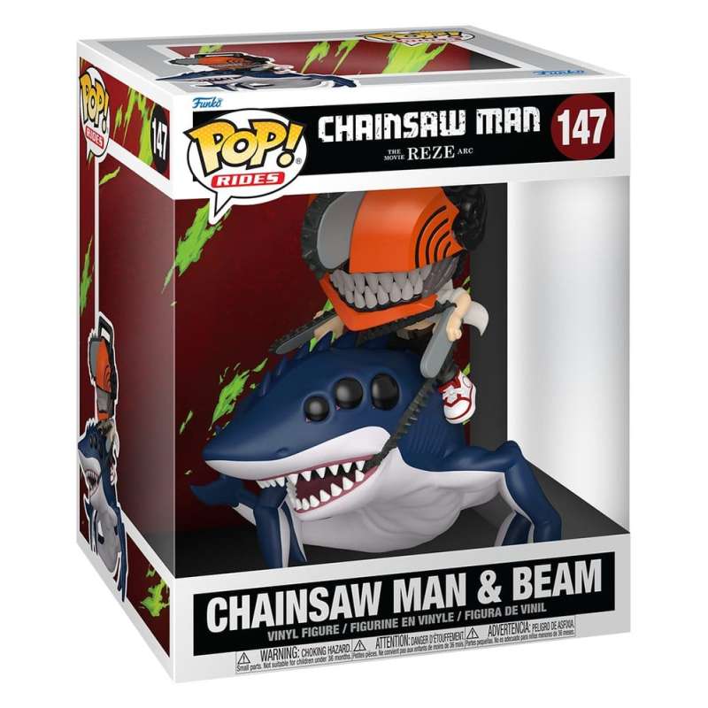 SPOTT-GR Chainsaw Man POP! Rides Deluxe - Φιγούρα Βινυλίου CSM & Beam Μεγέθους 15cm