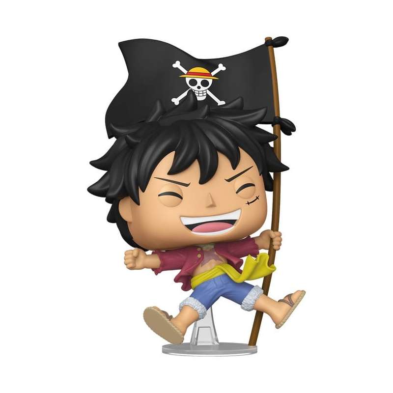 SPOTT-GR One Piece POP! - Φιγούρα Βινυλίου Luffy w/Flag Μεγέθους 9cm