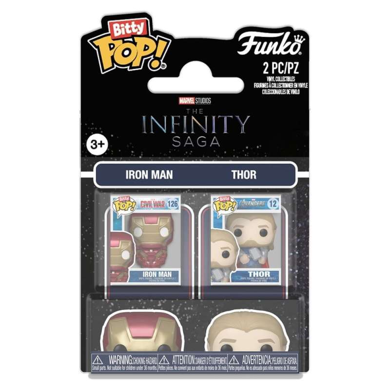 SPOTT-GR Marvel IS Bitty POP! - Φιγούρες Βινυλίου Iron Man & Thor Μεγέθους 2cm (2-Pack)