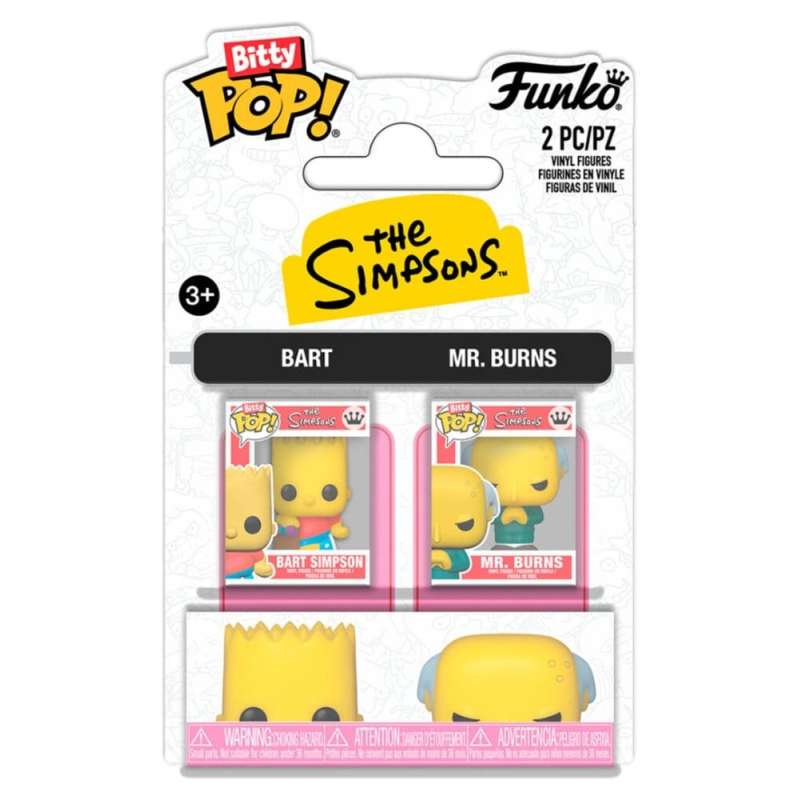 SPOTT-GR Simpsons Bitty POP! - Φιγούρες Βινυλίου Bart & Mr. Burns Μεγέθους 2cm