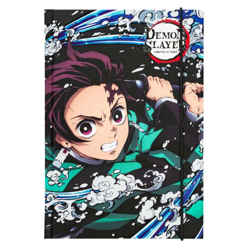 SPOTT-GR Demon Slayer Premium - Σημειωματάριο (Μεγέθους A5) σε Μαύρο Χρώμα