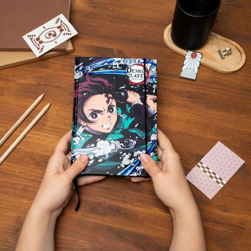 SPOTT-GR Demon Slayer Premium - Σημειωματάριο (Μεγέθους A5) σε Μαύρο Χρώμα