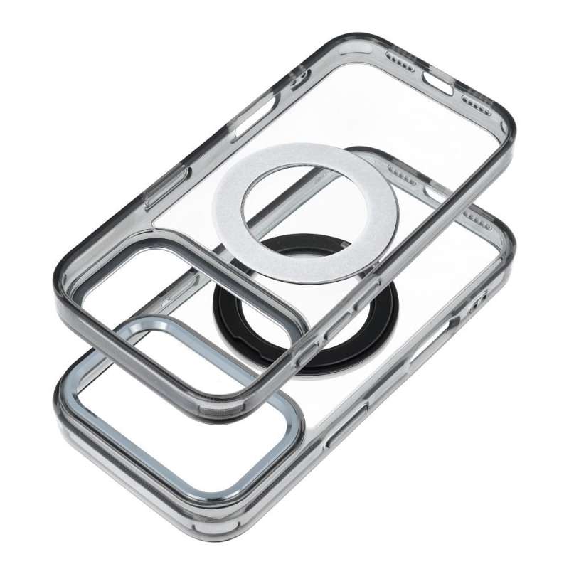 SPOTT-GR Frame Circle Stand - Θήκη για Apple iPhone 17 Pro Max με Υποστήριξη MagSafe σε Μαύρο Χρώμα (Low Camera Edge)