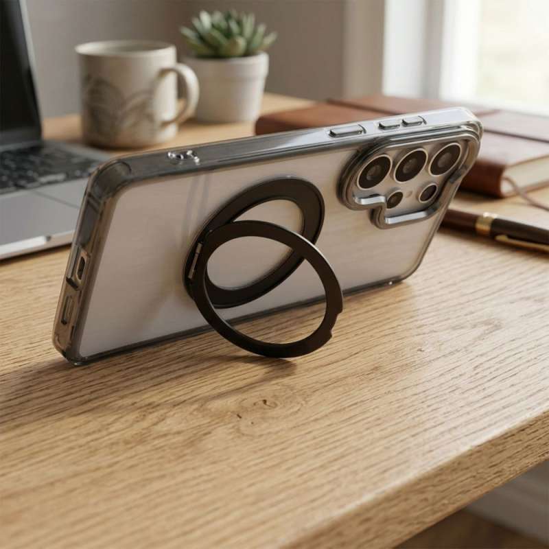 SPOTT-GR Frame Circle Stand - Θήκη για Samsung Galaxy A57 με Υποστήριξη MagSafe σε Μαύρο Χρώμα