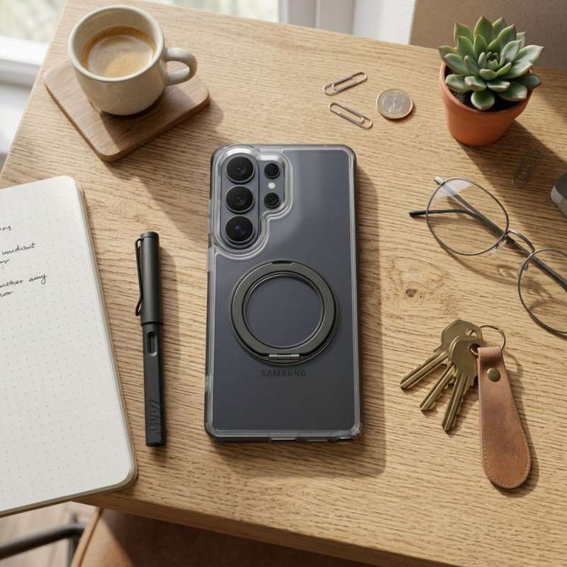 SPOTT-GR Frame Circle Stand - Θήκη για Samsung Galaxy A57 με Υποστήριξη MagSafe σε Μαύρο Χρώμα