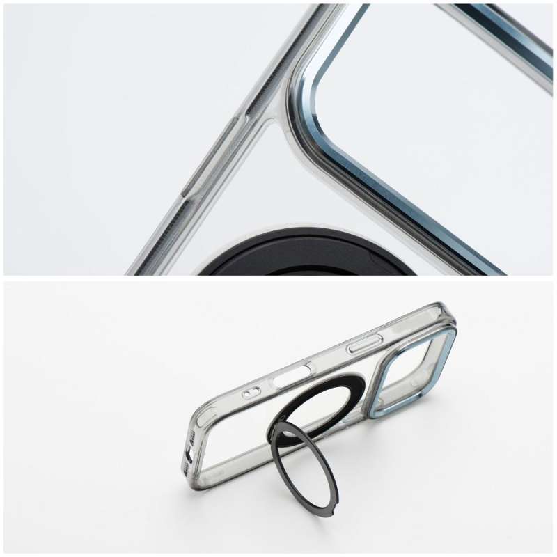 SPOTT-GR Frame Circle Stand - Θήκη για Apple iPhone 14 με Υποστήριξη MagSafe σε Μαύρο Χρώμα