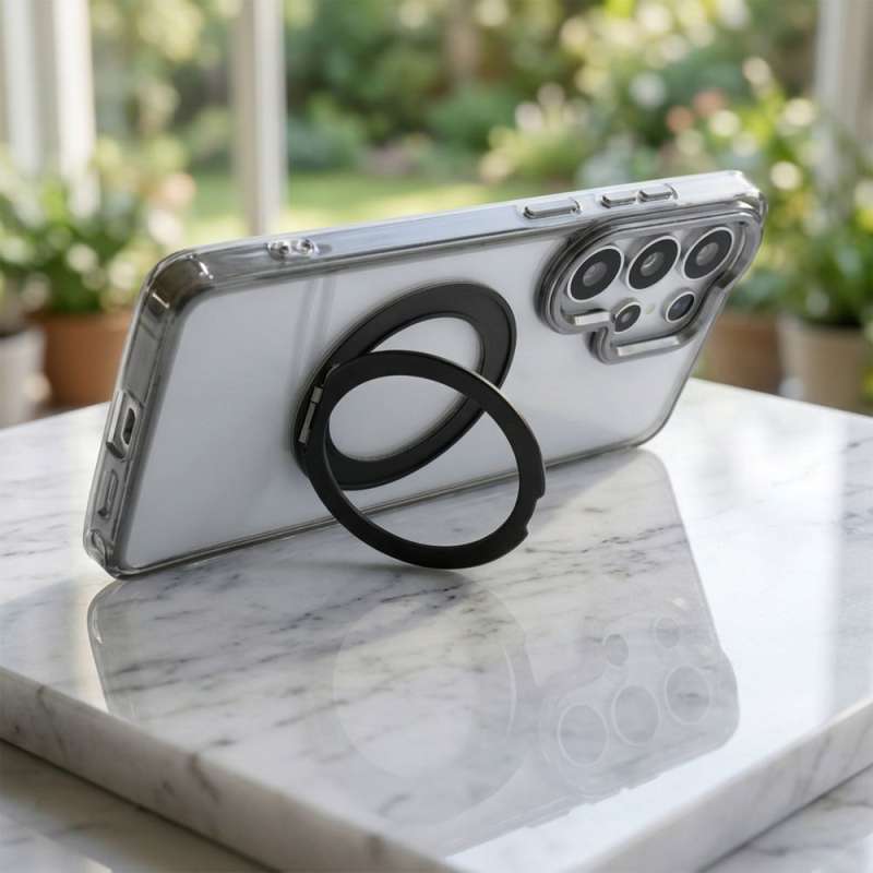 SPOTT-GR Frame Circle Stand - Θήκη για Samsung Galaxy S26 Ultra με Υποστήριξη MagSafe Διάφανη