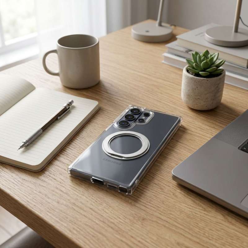SPOTT-GR Frame Circle Stand - Θήκη για Samsung Galaxy A27 με Υποστήριξη MagSafe Διάφανη