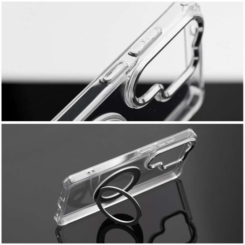 SPOTT-GR Frame Circle Stand - Θήκη για Samsung Galaxy A17 με Υποστήριξη MagSafe Διάφανη