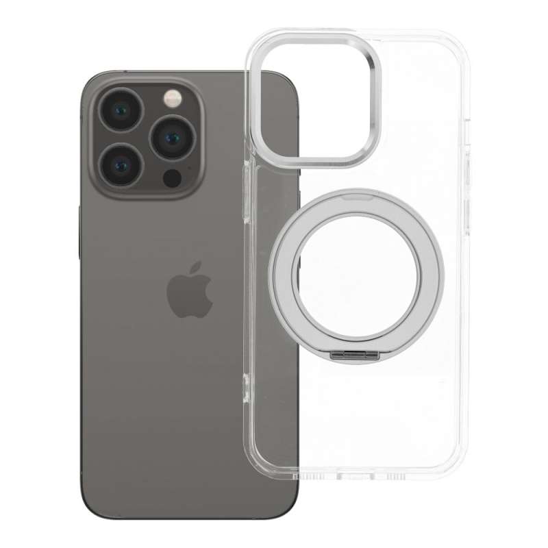 SPOTT-GR Frame Circle Stand - Θήκη για Apple iPhone 13 Pro με Υποστήριξη MagSafe Διάφανη