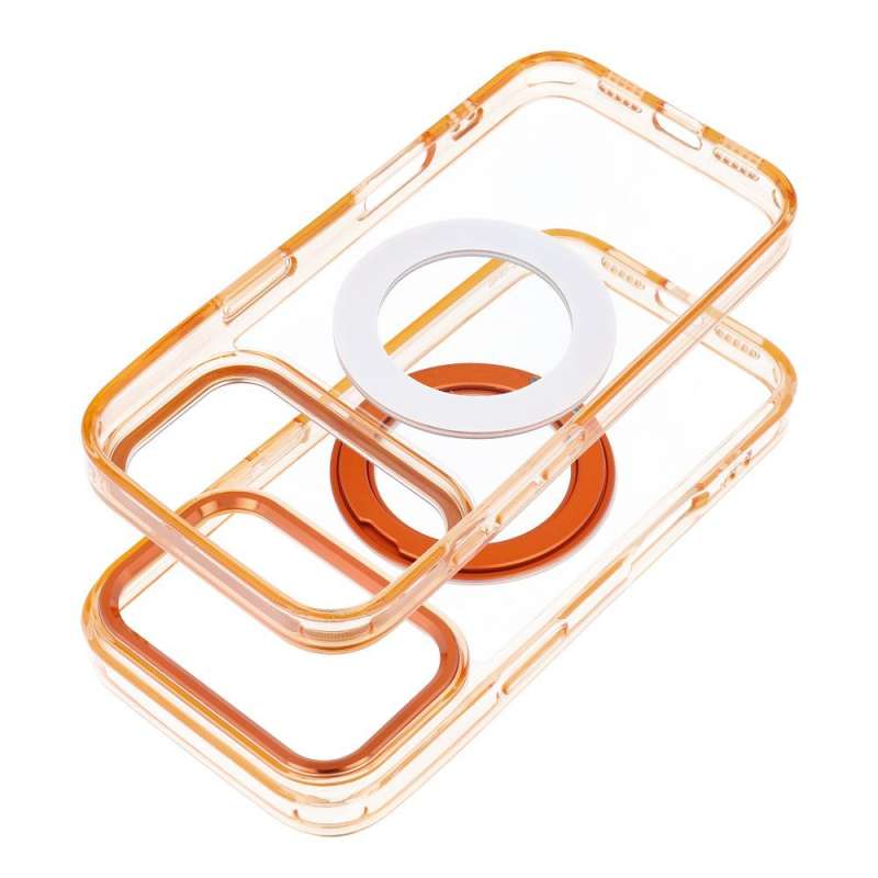 SPOTT-GR Frame Circle Stand - Θήκη για Apple iPhone 17 Pro / 18 Pro με Υποστήριξη MagSafe σε Πορτοκαλί Χρώμα