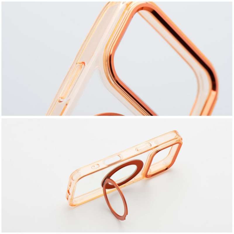 SPOTT-GR Frame Circle Stand - Θήκη για Apple iPhone 17 Pro / 18 Pro με Υποστήριξη MagSafe σε Πορτοκαλί Χρώμα