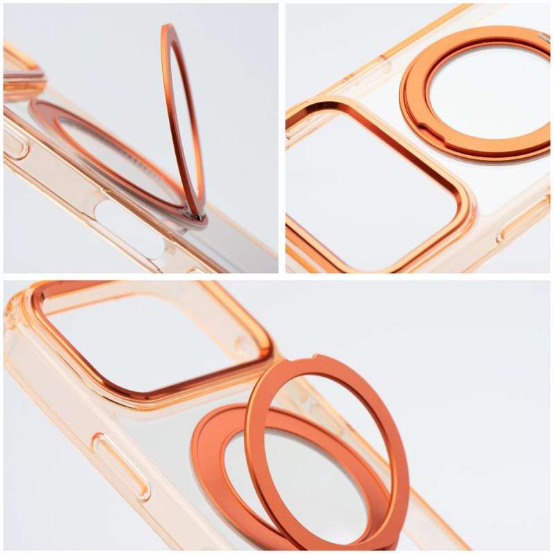 SPOTT-GR Frame Circle Stand - Θήκη για Apple iPhone 17 Pro / 18 Pro με Υποστήριξη MagSafe σε Πορτοκαλί Χρώμα