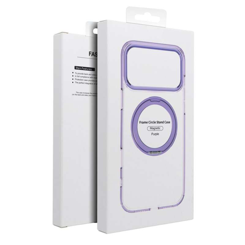 SPOTT-GR Frame Circle Stand - Θήκη για Samsung Galaxy A37 με Υποστήριξη MagSafe σε Μωβ Χρώμα