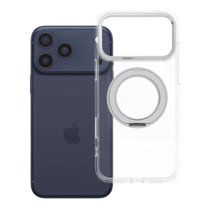 SPOTT-GR Frame Circle Stand - Θήκη για Apple iPhone 17 Pro Max με Υποστήριξη MagSafe Διάφανη (Low Camera Edge)
